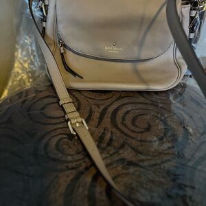 Kate Spade Gray Crossbody Bag with Gold Hardware